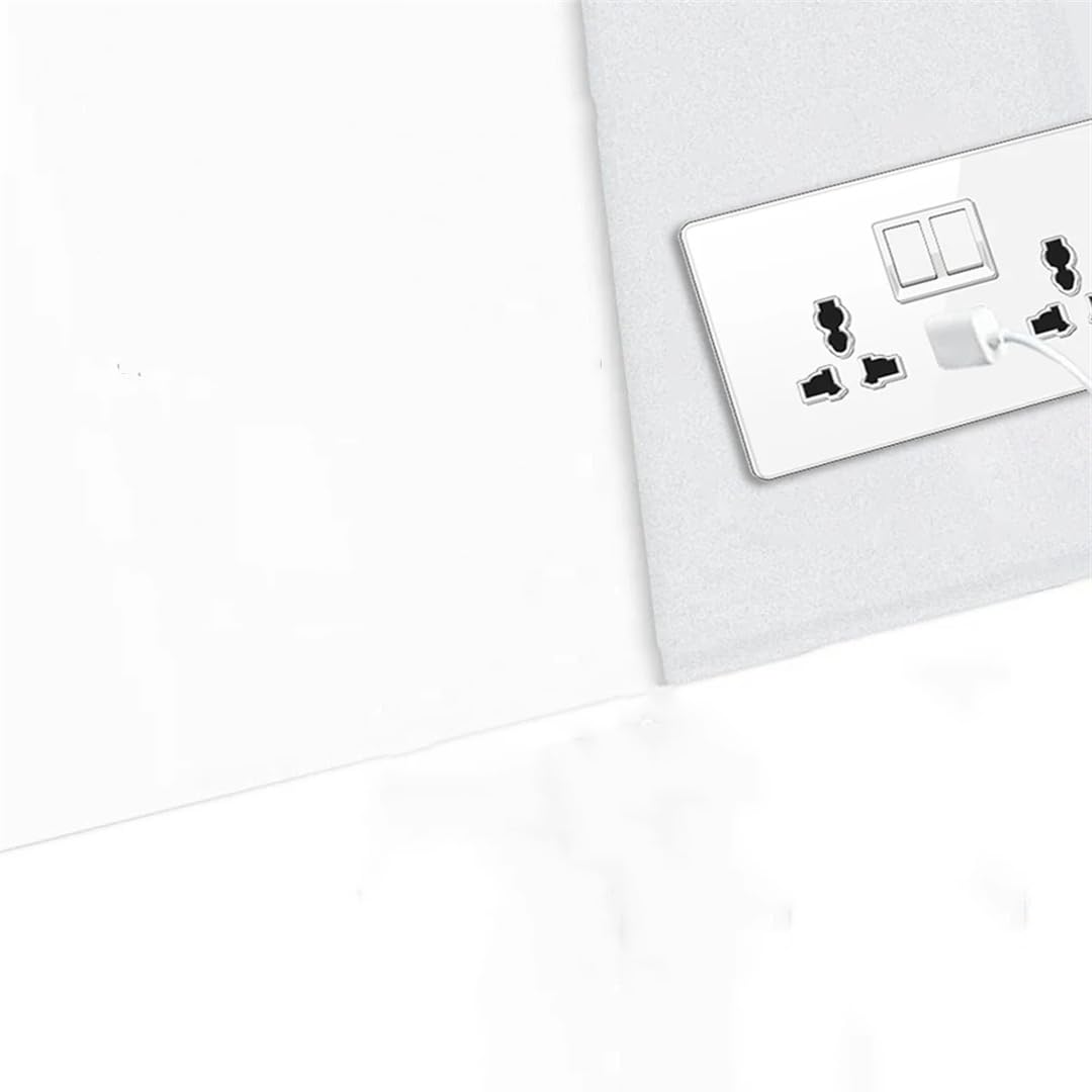 Prise Murale 13A Avec Prise De Charge Rapide Type-C 18W, Panneau En Verre, Double Prise Universelle Dual USB 13A-Black