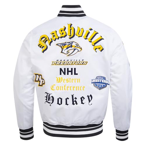 Image of Pro Standard Mens NHL Old English Satin Jacket