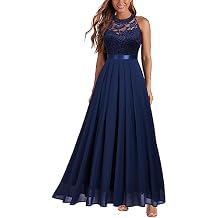 Miusol Womens Halter Neck Vintage Floral Lace Evening Party Dress