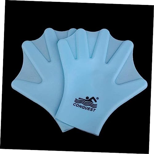 Happyyami 1 Par De Luvas Absorventes De Suor Luvas De Natação Luvas De Remo Com Membranas Luvas Resp