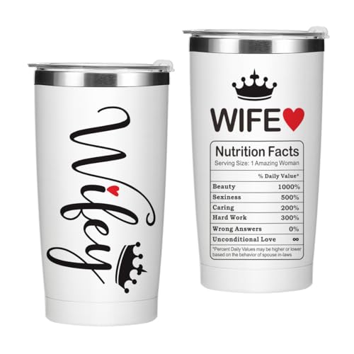 CQM Wedding Anniversary for Women, 20 oz Insulated Tumbler Cups with Lid