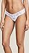 hanky panky Women's Mrs Low Rise Thong, White/Baby Blue, One Size