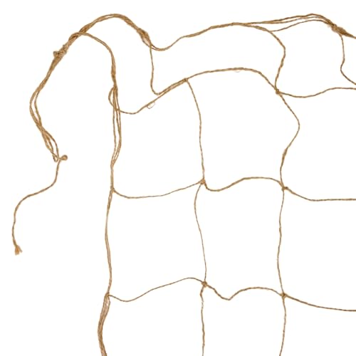 La Cordeline Rudernetz aus natürlicher Jute, 180 x 180 cm, Halterung für Kletterpflanzen, Rankgitter für den Garten, für Gurken, Erbsen, Tomate, Braun