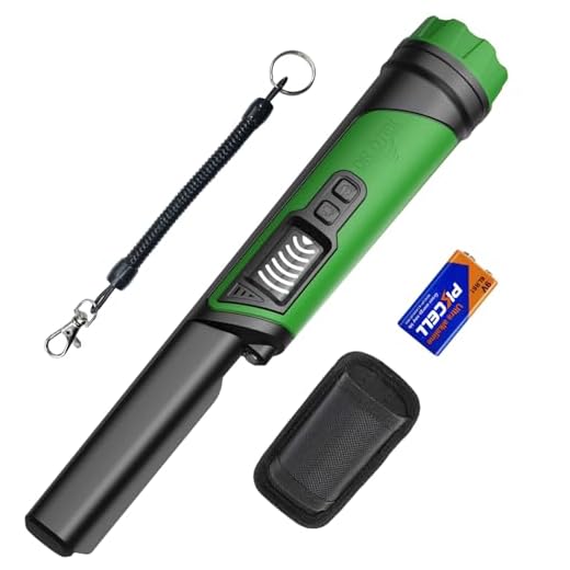 DR.ÖTEK Pinpointer Metalldetektor, IP68 Wasserdicht, 360° Suchen Handheld Pin Pointer mit LCD-Bildschirm, Holster, Innovativer Interferenzunterdrückung, Gummihandgriff für sicheren Halt, rutschfest
