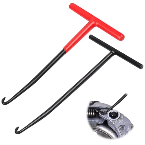 keyxer 2 piezas de ganchos de muelle para escape, herramienta de gancho de muelle, gancho en T tensor de muelles, tensor de muelle para vehículos, gancho de montaje gancho de muelle tensor de muelles
