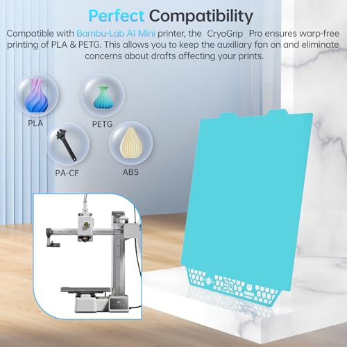 Image of BIQU CryoGrip Pro Glacier 184x184mm Panda Build Plate for Bambu-Lab A1 Mini 3D Printer Double Sided Upgrade Build Plate Removable Surface Platform