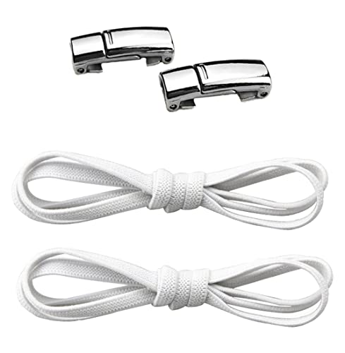 flyorigin Cordones sin atar, cordones elásticos para zapatos, cordones para zapatillas de deporte, cierre magnético de metal, shoe laces perezosos para niños y adultos Cover