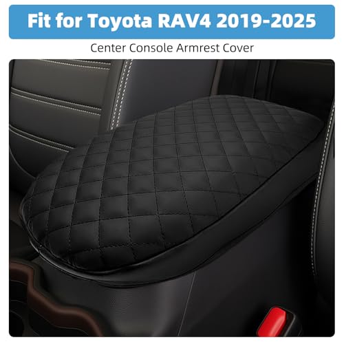 Image of Center Console Armrest Cover for Toyota RAV4 2019 2020 2021 2022 2023 2024 2025 Fully Covered Anti-Scratch Protector Interior Accessories
