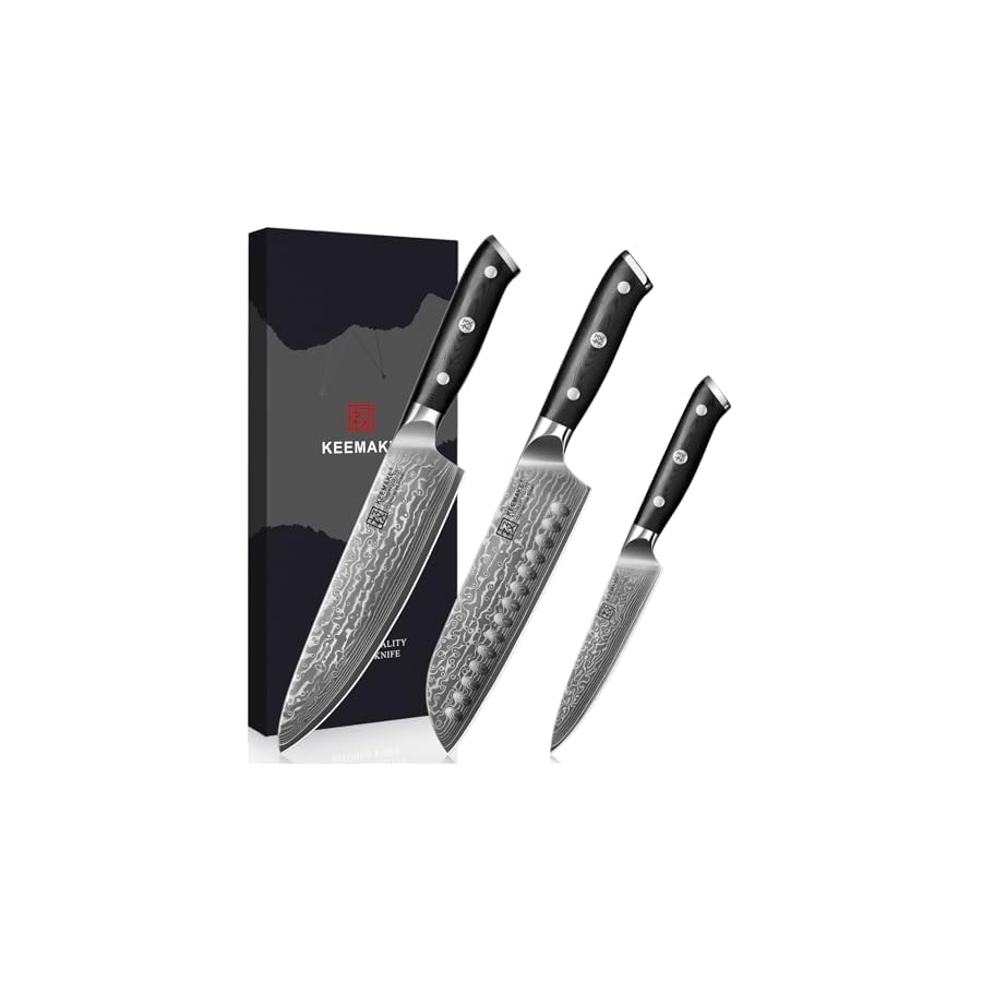 KEEMAKE-Damascus-Knife-Set-3-PCS-Razor-Sharp-Kitchen-Knife-Set-67-Layers-Damascus-Steel-Knife-Japanese-Chef-Knife-Set-with-Full-Tang-Ergonomic-Handle-Kitchen-Knives-for-Meat-Vegetable-Cutting KEEMAKE Damascus Knife Set 3 PCS, Razor Sharp Kitchen Knife Set, 67 Layers Damascus Steel Knife, Japanese Chef Knife Set with Full Tang Ergonomic Handle, Kitchen Knives for Meat Vegetable Cutting