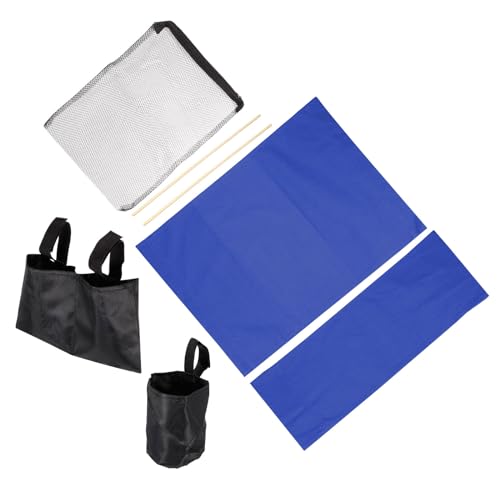 M METERXITY 5 in 1 Director Chair Accessories Set and Storage Bags, Hanging Mesh Bag - Replace The Chair Old Canvas, Apply to Makeup (Blue)