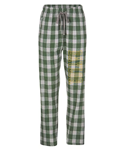 boxercraft NCAA Women's Baylor University Bears Haley Flannel Pant, Green Oxford Buffalo, S