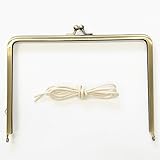 MYmama がま口 口金 手帳用 約17.5cm (1個, アンティークゴールド)