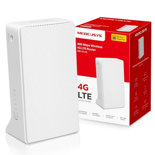 MERCUSYS MB110-4G N300 WiFi 4G Router, 4G Router with Sim Slot, S...