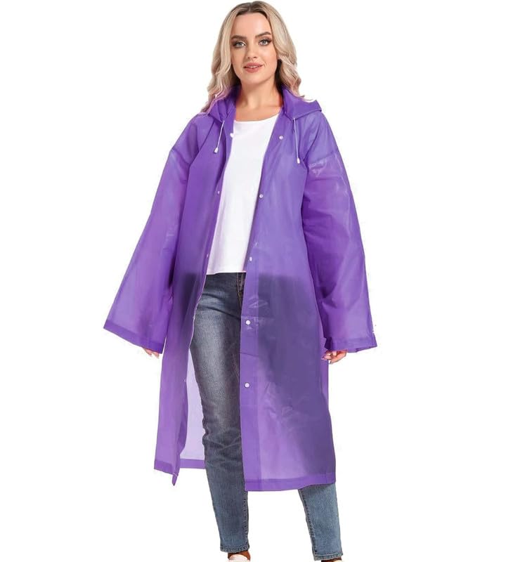 Image of CHACKO EVA Waterproof Rain Coat Hooded Outdoor Water Resistant Suit Portable Men and Women