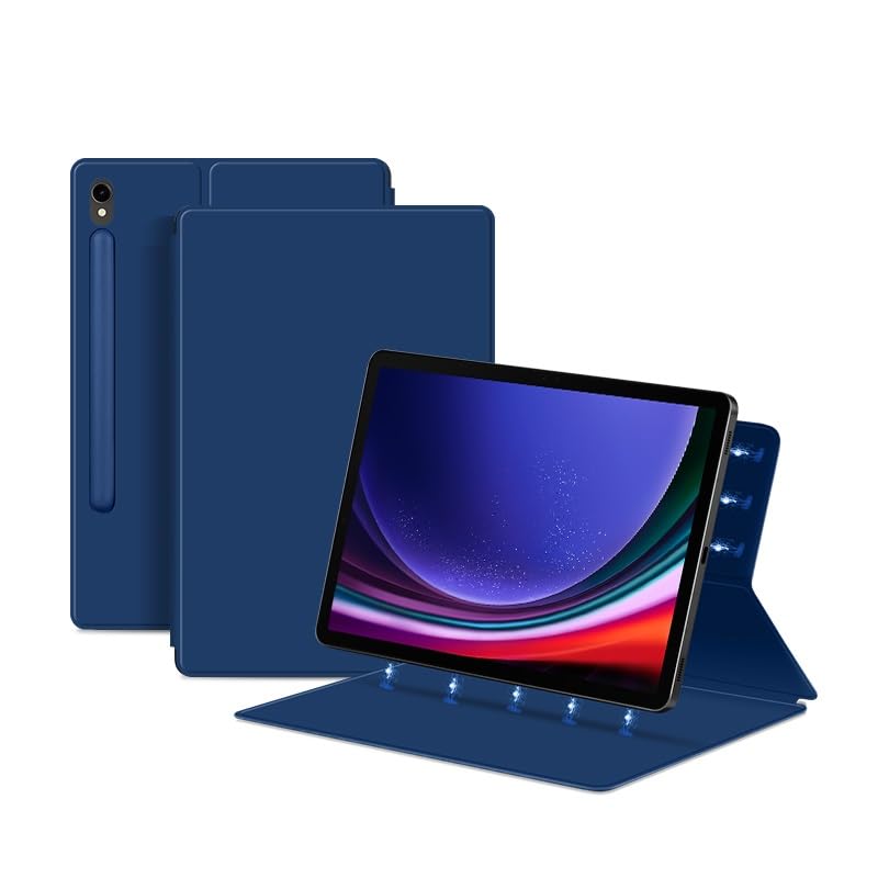 Custodia magnetica resistente compatibile con Samsung Galaxy Tab S9 custodia X710/X716B/X718U 11 pollici sottile per tablet, attacco magnetico, copertura auto wake/sleep (colore: blu)