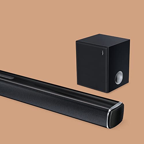 Image of FINGERS Octane-100 Multimedia Sound Bar with Powerful 100 Watts, Subwoofer, Bluetooth, USB, AUX, Optical, HD Interface (ARC), Wall Mountable & Remote Control