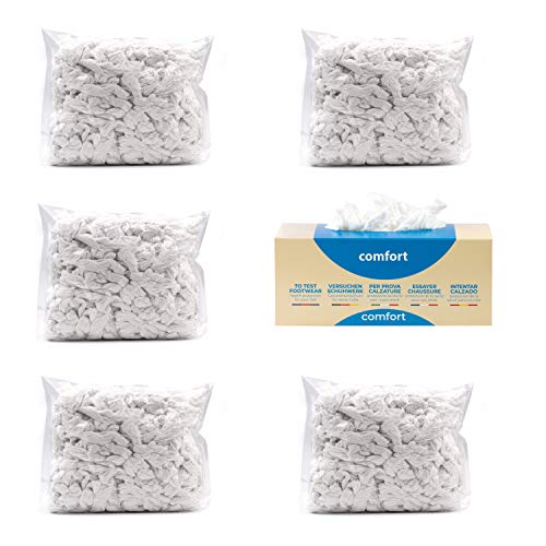 Pedsox Refill Pack of 500 Comfort Hygienic Socks with Dispenser, White, One size