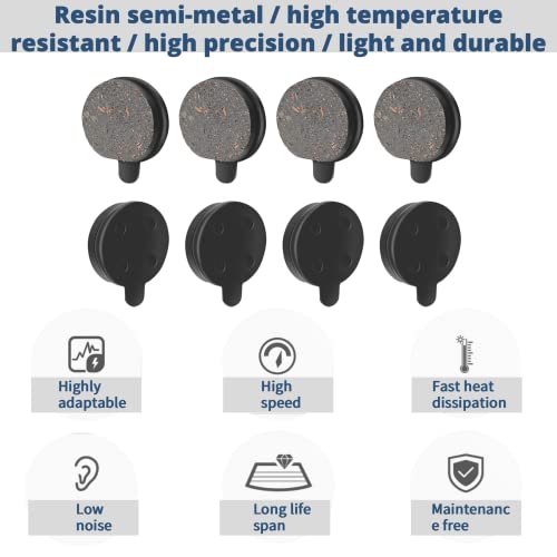 Gueiddi 8Pcs Bicycle Disc Brake Pads Resin And Semi-Metal Brakes Disc Brake Pads For Scooters Electric Bikes Disc Brake Replacement Bicycle Brake Pad Set #TOP6