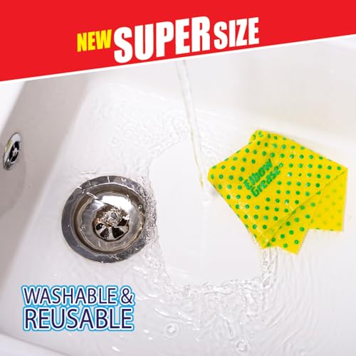 Elbow Grease Super Size Power Cloths With Scrub Dots Yellow pof 3