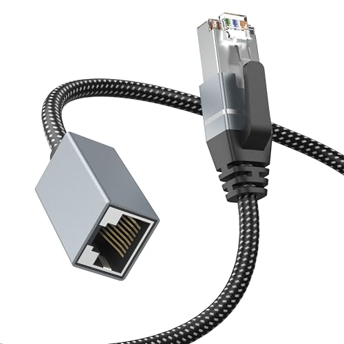 Orbram Cat6 Ethernet Extension Cable 10ft Braided, Supports Cat8/Cat7/Cat6/Cat5e/Cat5 Network Cord,...