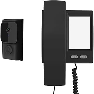 Video-Türsprechanlage Kabellos mit 3,5 Zoll IPS HD-Bildschirm, Zwei-Wege-Gegensprechanlage, Infrarot-Nachtsicht, Sechs Klingeltöne, Einfacher Anschluss ohne App oder Netzwerk, Weiß/Schwarz(Black)