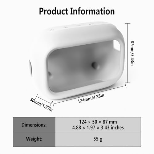 Image of Geiomoo Silicone Case for Anker Select 4 Go Speaker, Protective Portable Scratch Shock Resistant Cover (White)