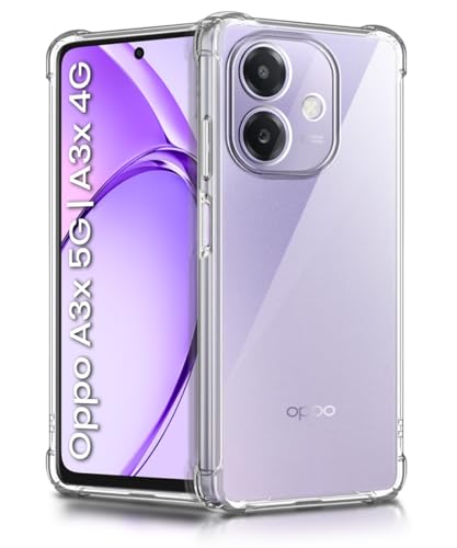 Image of WOW IMAGINE Clear Back Cover Case for Oppo A3x 5G | A3x 4G | A3 5G | Shockproof Soft TPU Case | Cushioned Edges for Ultimate Protection Back Cover Case - Transparent