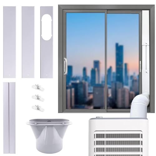 Fensterabdichtung FüR Mobile KlimageräTe Set- Abluftschlauch FensterdurchfüHrung, Einstellbare Fensterabdichtung Klimaanlage, Klima...