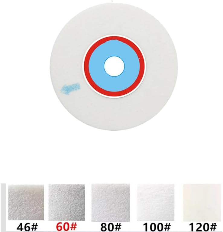 Bench Grinder Wheel White Corundum Replacement High-Accuracy, Low-Vibration Wheel for Sharpening Tools Blades 100Grit,24 grit