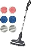 AirCraft Home PowerGlide, Cordless Rechargeable Hard Floor Cleaner, Polisher & Scrubbing Bundle with 6 Pads (2 Cleaning, 2 Polishing & 2 Scrubbing Pads) Perfect for Wood, Tile, Marble, Vinyl
