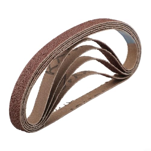 Image of 30PCS Sanding Belts 10x330mm, Aluminium Oxide Abrasive Belt Sander Strips for Wood Metal Polishing, Coarse to Fine Grit Assortment Grinding Rolls for Fiberglass and Non-Ferrous Metals(120#)