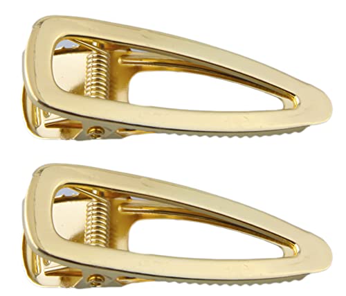 20 piezas Pinzas de Pelo de Metal KC Dorado para Mujeres y Niñas DIY Manualidades (60x20mm lágrima)