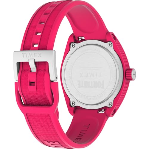 Image of TIMEX Urban Pop X Fortnite Analog Watch for man with Pink Tonneau Dial & Pink Polyurethane Strap Band Water Resistant Men's Wrist Watches - TW2W96800X6