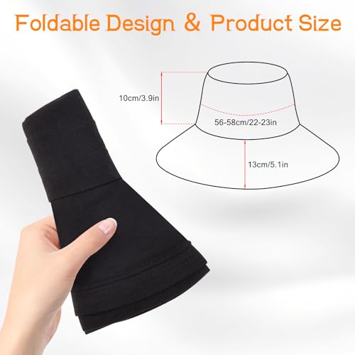 Sombrero tipo Bucket con ala ancha para mujer miniatura 2
