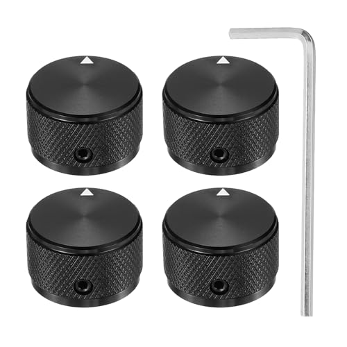 MECCANIXITY 4 Pcs Aluminium Potentiometer Knobs, 1/4