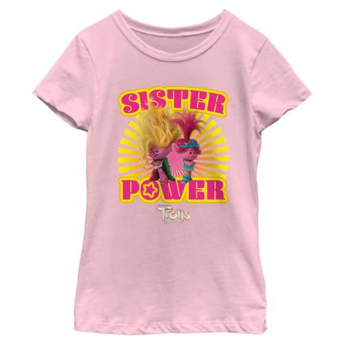 DREAMWORKS TROLLS Trolls Sister Power Girls Short Sleeve Tee Shirt