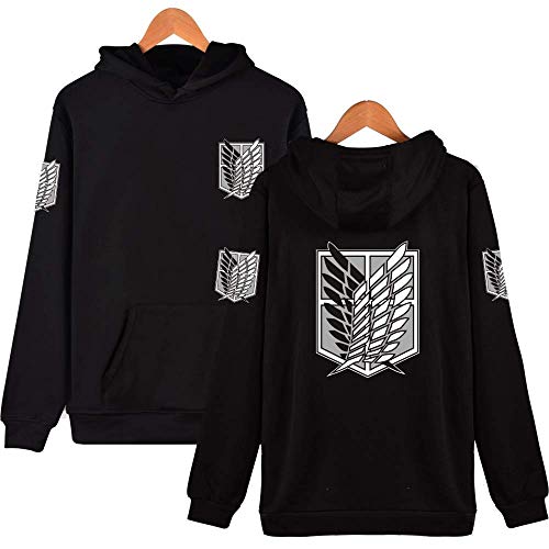 ❤ Moda: felpa con cappuccio Attack on Titan, adatta a ragazzi, ragazze, studenti, giovani uomini e donne, coppie urbane.