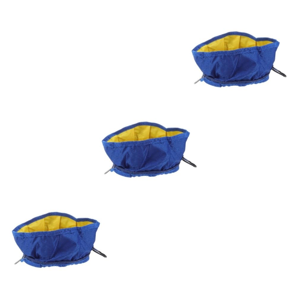 Didiseaon 3 Pezzi Ciotole Per Animali Domestici Ciotole Per Acqua Portatili Per Cani E Gatti in Poliestere 19x19 Cm Con Gancio A Cerniera