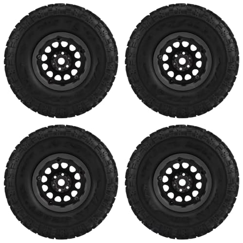 Compatible con Traxxas para TRX4 para TRX6 para Axial para SCX10 RR10 1/10 RC Crawler Car Piezas 4 Piezas Juego De Llantas De Rueda De Metal 2.2 Beadlock RC Accesorio