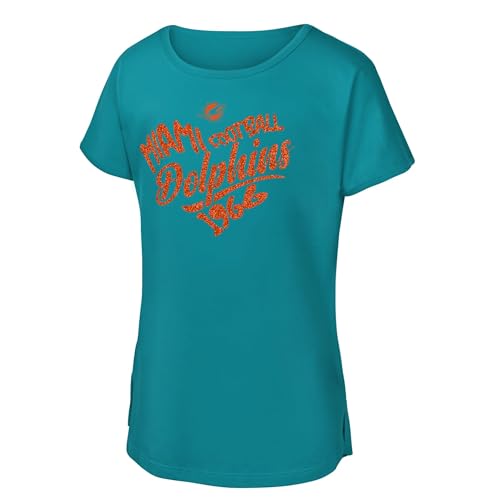 Girls Youth NFL Script Heart Dolman T-Shirt