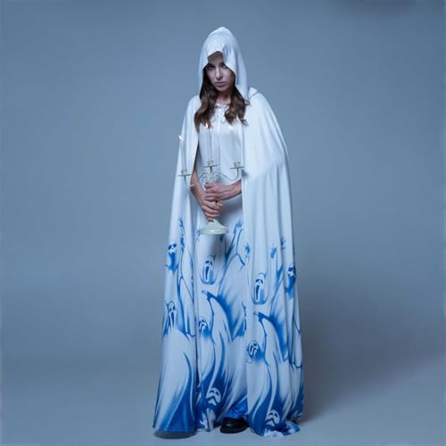 Robe longue pour cosplay et costume de magicienne médiévale