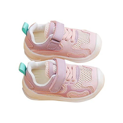 Baby Shoes Boy Girl Sneakers Infant Breathable Outdoor Walking Sports Shoes Non-Slip Toddler First (Red, 8.5 Toddler)