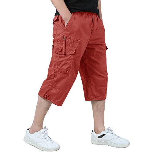 Shorts de travail 3/4 homme KEFITEVD robuste à poches cargo