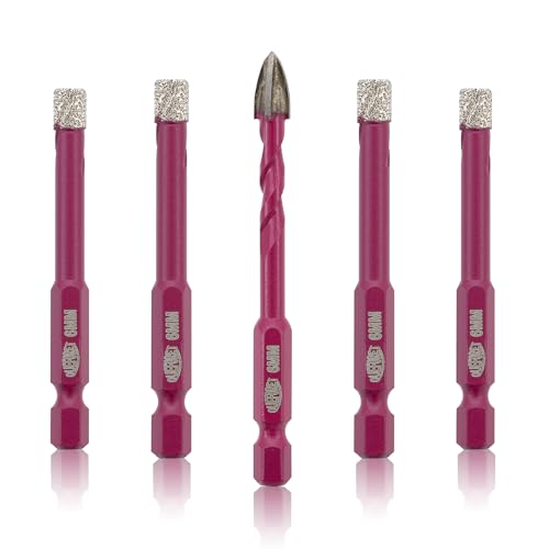 QUEFORET Set Punte Diamantate Ceramica 5 Pezzi