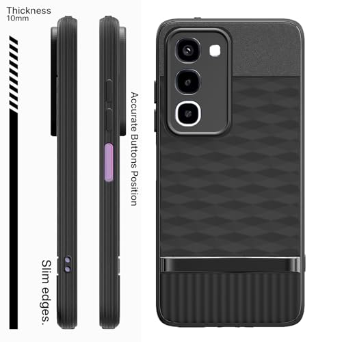Image of Pikkme Back Cover for Realme P4R 5G Camera Protection 3D Hexa Cube Design Silicone Protective Bumper Case (Black)