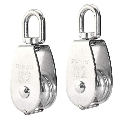 BinZyronic ステンレス滑車 SUS304 呼称15mm 10個セット ? 荷揚げ用プーリ 貨物輸送向け 強度あり 耐腐食 (32mm 2個セット)