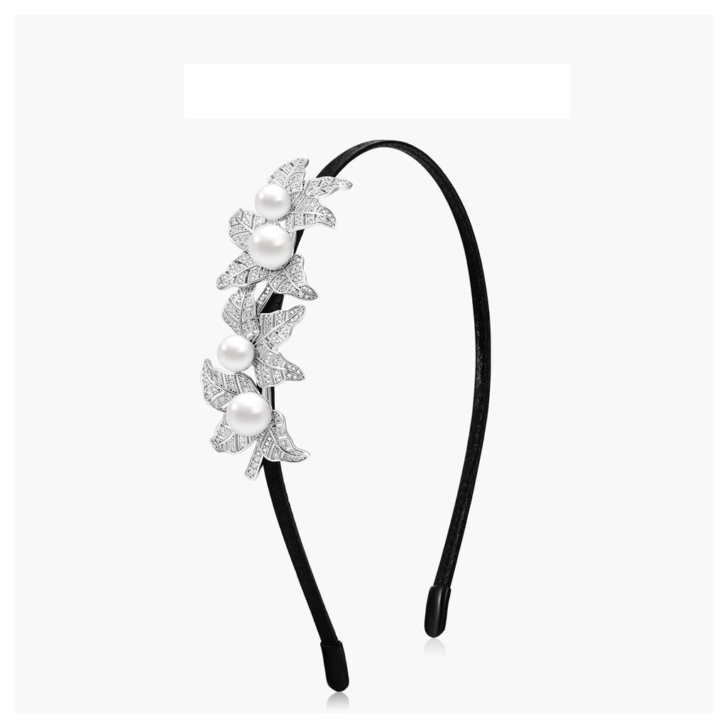 Bobinas Para El Cabello Con Cola De Caballo Gomas Damas de temperamento soplan pelo con peinado de perlas de cristal con peinado de pelo de ratán for cumpleaños Bobinas para el cabello con cola de cab
