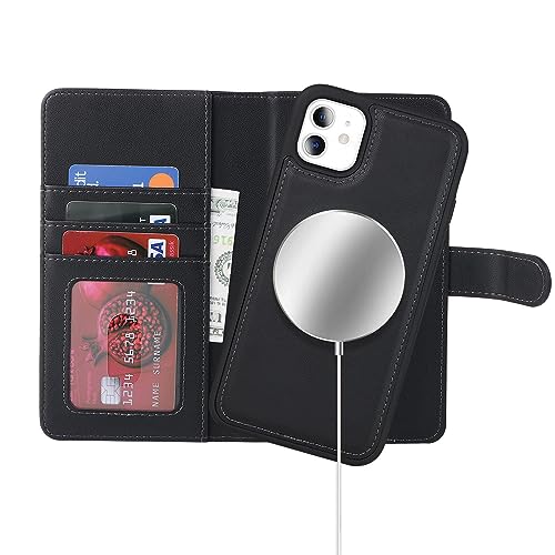 g iPhone11P[X Magsafe Ή iPhone11 P[X 蒠^ }OZ[t ϏՌ y2in1z J[h[ CX[dΉ tFCNU[i6.1C`Ήj -ubN