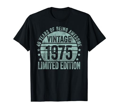 Retro 49th Birthday Gifts Men Women Camiseta