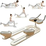 Spine Twist and Stretch Trainer, 2-in-1 Back Stretcher and Ab Machine for Home Gym, 220lbs Capacity Core Workout Equipment with LED Timer for Waist Toning & Lower Back Comfort